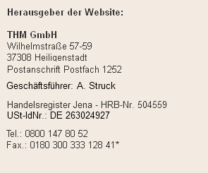 Impressum Webseite